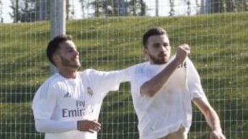 Borja Mayoral, celebrando un gol con el Castilla.