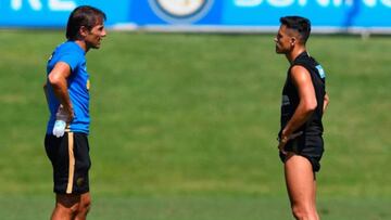 Conte elogia a Alexis pero deja en duda su inclusión ante Milan