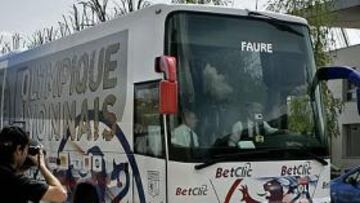 <b>LA SALIDA. </b>El Lyon partió ayer con destino a Múnich.