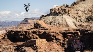 Szymon Godziek rides at Red Bull Rampage in Virgin, Utah, USA on October 13, 2025 // Bartek Wolinski / Red Bull Content Pool // SI202510140144 // Usage for editorial use only //