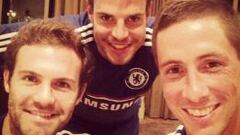 Juan Mata, Azpilicueta y Torres forman el Spanish Chelsea