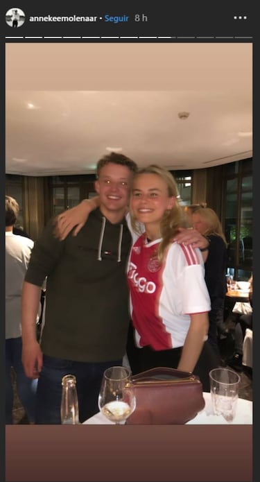 Novia de Ligt del Ajax, reaccionó por eliminación de la Juventus