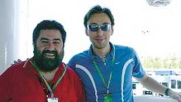 <b>IN SITU. </b>Javier Seisó y David Alonso en el circuito de Montmeló.