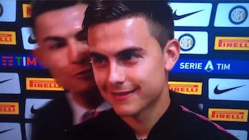 Broma de Cristiano con Dybala en plena entrevista en directo