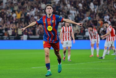 2-0. Fermín López celebra el segundo gol.