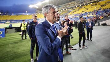 Setién se despidió de la afición en su último partido en casa.
