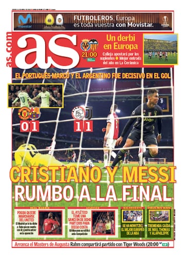 Las portadas de AS de abril