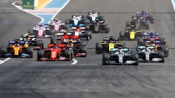 Hamilton gana con Sainz en la sexta posición.