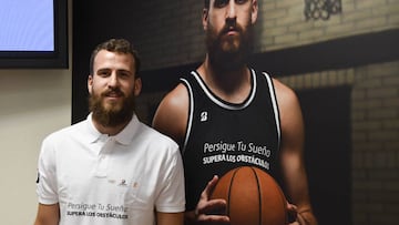 Sergio Rodríguez, en el Consejo Superior de Deportes en un evento patrocinado por Bridgestone.