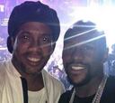 Ronaldinho y Floyd Mayweather se encuentran en Miami