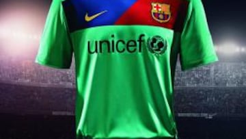 El verde será el protagonista en la segunda equipación del Barcelona para la temporada 2010/11.