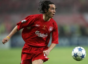 Luis García durante la final de la Champions contra el Milán.