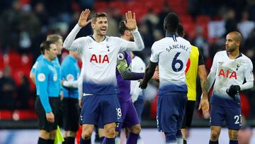 Davinson S&aacute;nchez titular con Tottenham en la victoria sobre el Watford