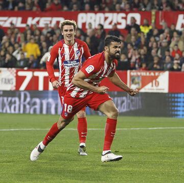 0-1. Diego Costa celebró el primer gol.