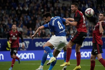 El equipo no brilló ante el Oviedo, pero el central del Mirandés fue el único que vio puerta en un mal partido de los de Anduva.
