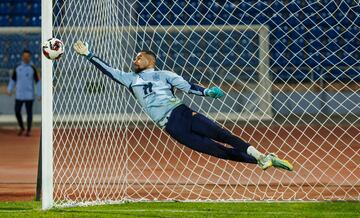 Robert Sánchez durante el entrenamiento.