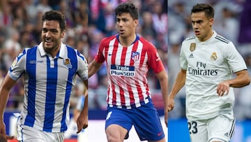 Mikel Merino, Rodrigo Hern&aacute;ndez y Sergio Reguil&oacute;n.