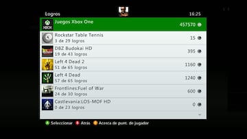 xbox 360 logros gamerscore puntuacion jugador