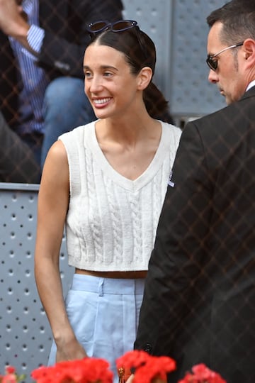 María Pedraza en el Mutua viendo la semifinal entre Taylor Fritz y Andrey Rublev.