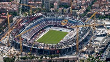 Una imagen de las obras del Camp Nou.