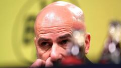 Dortmund (Germany), 09/12/2017.- Dortmund&#039;s head coach Peter Bosz attends the press conference after the German Bundesliga soccer match between Borussia Dortmund and SV Werder Bremen in Dortmund, Germany, 09 December 2017. (Rusia, Alemania) EFE/EPA/F