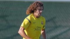 Puyol volvió a ejercitarse tras ser operado en mayo