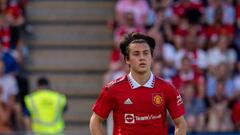 OSLO, NORWAY - JULY 30: Facundo Pellistri of Manchester United in action during the pre-season friendly match between Manchester United and Atletico Madrid at Ullevaal Stadion on July 30, 2022 in Oslo, Norway. (Photo by Ash Donelon/Manchester United via Getty Images)