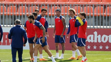 Entrenamiento del Atlético de Madrid en el Cerro del Espino.