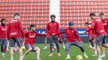 Entrenamiento esta mañana en El Sadar.