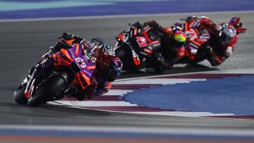 MotoGP - Grand Prix of Qatar - Lusail International Circuit, Lusail, Qatar - March 9, 2024 Prima Pramac Racing's Jorge Martin in action during the sprint race REUTERS/Ibraheem Al Omari