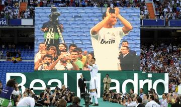 Cristiano Ronaldo en el estadio Santiago Bernabéu.