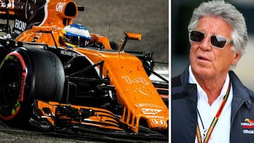 Fernando Alonso con el McLaren y Mario Andretti.