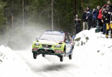 Jari-Matti Latvala (Ford Focus). Rally de Suecia 2002.