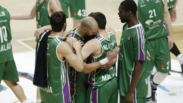 Unicaja Malaga and Olympiacos Piraeus at Martin Carpena Arena on March 30, 2018 in Malaga, Spain.