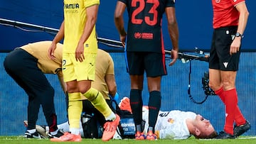 Ter Stegen en el momento de lesionarse el año pasado.