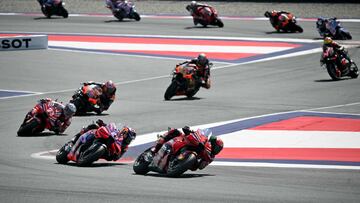 La salida de MotoGP en el GP de Austria.