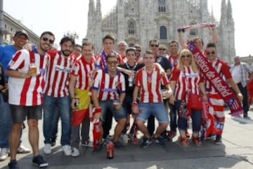 Las fan zone de Real Madrid y Atlético estuvieron muy animadas