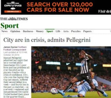 Portadas de la prensa extranjera