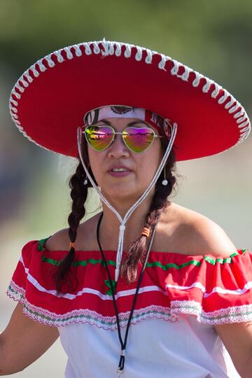 El color de la semifinal entre México y Jamaica en el Rose Bowl