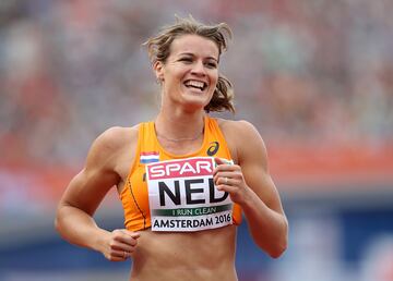 La neerlandesa de 31 años se ha constituido como una de las grandes velocistas europeas de todos los tiempos. Atesora dos oros mundiales en 200, cinco europeos entre 100, 200 y 4x100 y una plata olímpica en 200, además del récord continental en esa distancia.