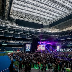 El radical cambio de imagen del Santiago Bernabéu para el concierto de Alejandro Sanz