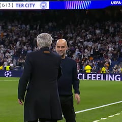 La reacción de Guardiola con Ancelotti según pitó el árbitro: para quitarse el sombrero