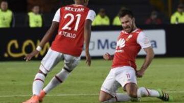 Gómez hizo dos goles en esta Libertadores con Santa Fe.