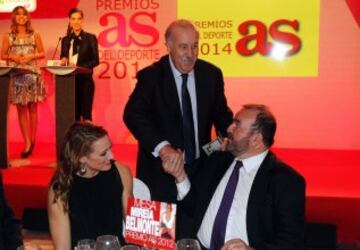 Premios AS 2014. Mireia Belmonte, Vicente del Bosque y José Luís Sainz.