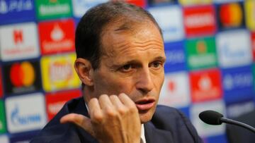 Soccer Football - Champions League - Juventus Press Conference - Mestalla, Valencia, Spain - September 18, 2018 Juventus coach Massimiliano Allegri during the press conference REUTERS/Heino Kalis