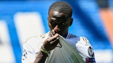 Ferland Mendy is unveiled as a Real Madrid player.