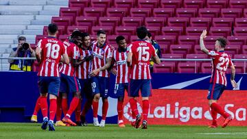 El Atl&eacute;tico celebrando un gol ante el Granada