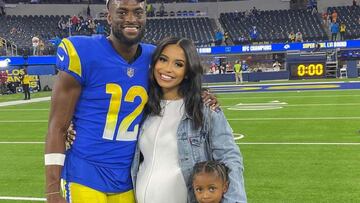 &iquest;Victoria de los Rams y posible nacimiento de su segundo hijo? La esposa de Van Jefferson, Samaria, abandon&oacute; el Super Bowl LVI en labor de parto.