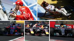 Vettel, Alonso, Sainz, los Red Bull y Hamilton en el GP de Hungr&iacute;a.