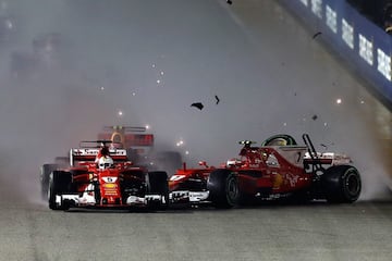 Incidente en la salida del Gran Premio de Singapur.